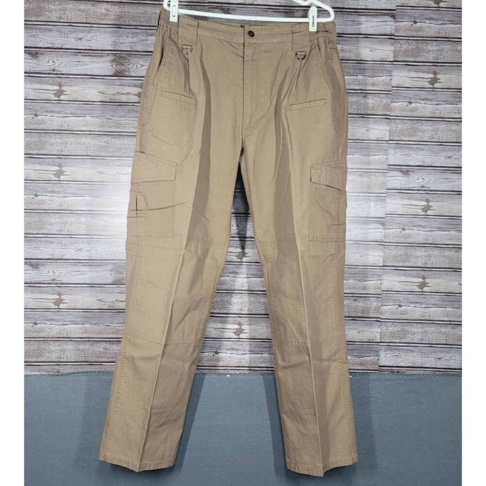 CQR Tactical Pants Mens 36x32 Khaki Cargo Ripstop Utility Flex Stretch Workwear